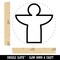 Angel Symbol Outline Self-Inking Rubber Stamp for Stamping Crafting Planners